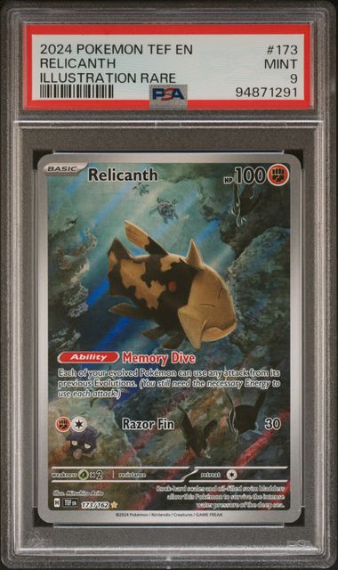 PSA MINT 9 | Relicanth #173 Pokemon Temporal Forces