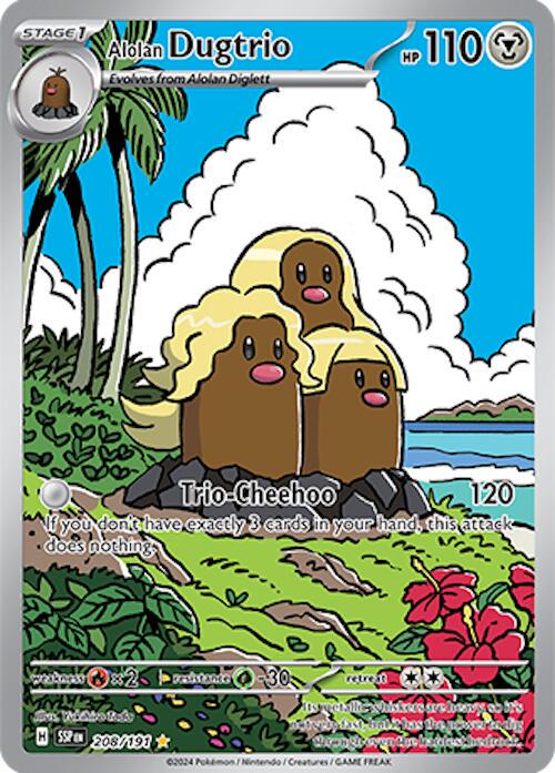 Alolan Dugtrio IR 208/191 Surging Sparks