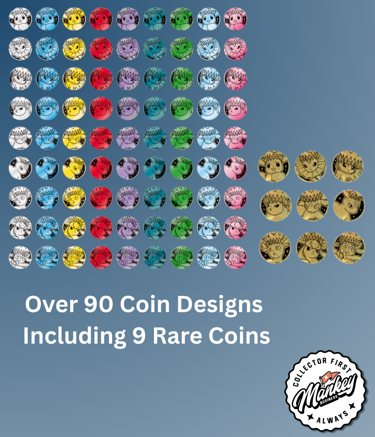 Crystal Eeveelutions Coin Set (Random) *estimated to ship on or before 7/15*