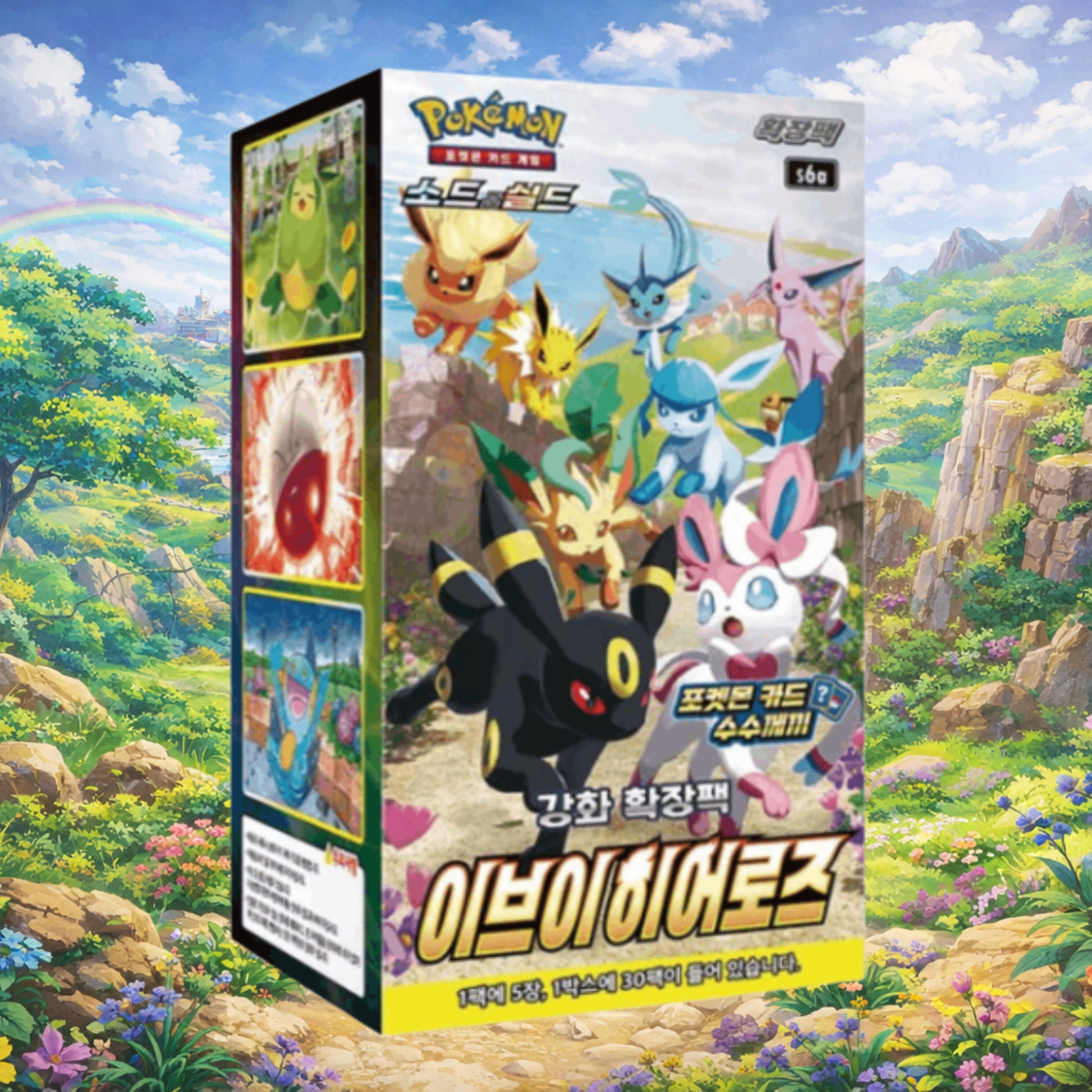 eevee heroes booster box korean Pokmon s6a Fire Hands Collectibles Each booster pack contains five unique cards Pokemon Incandescent Arcana Booster Box,