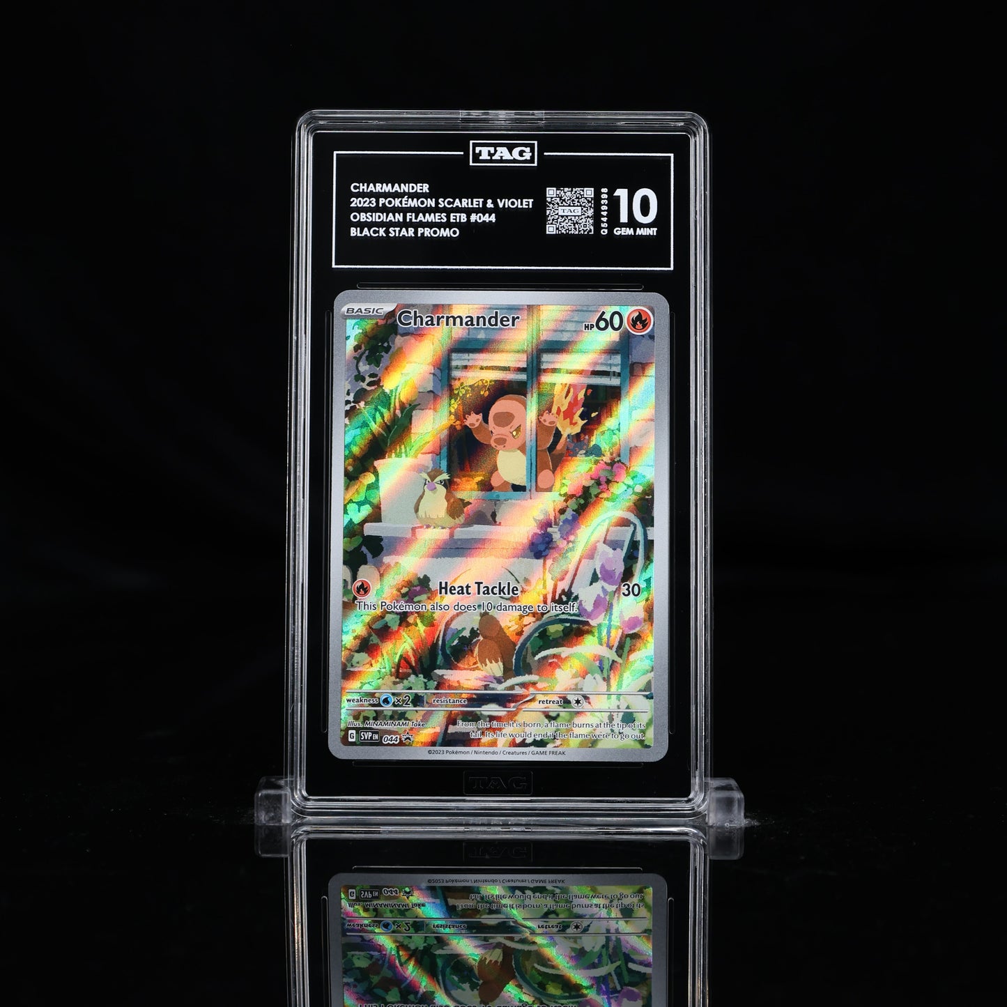 TAG GEM MINT 10 | CHARMANDER 2023 POKÉMON SCARLET & VIOLET BLACK STAR PROMOS #044 OBSIDIAN FLAMES ELITE TRAINER BOX