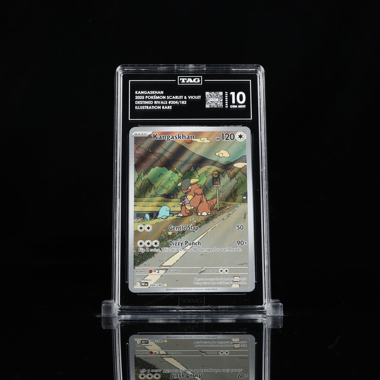 TAG GEM MINT 10 | KANGASKHAN 2025 POKÉMON SCARLET & VIOLET #204/182 DESTINED RIVALS ILLUSTRATION RARE