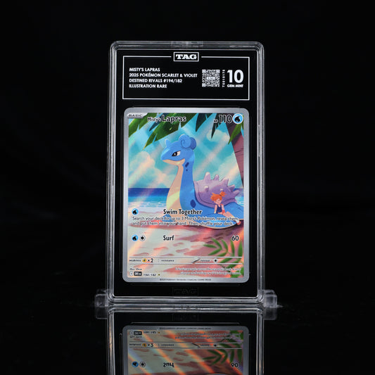 TAG GEM MINT 10 | MISTY'S LAPRAS 2025 POKÉMON SCARLET & VIOLET #194/182 DESTINED RIVALS ILLUSTRATION RARE