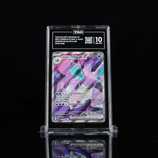TAG GEM MINT 10 | TEAM ROCKET'S NIDOKING EX 2025 POKÉMON SCARLET & VIOLET #216/182 DESTINED RIVALS ULTRA RARE